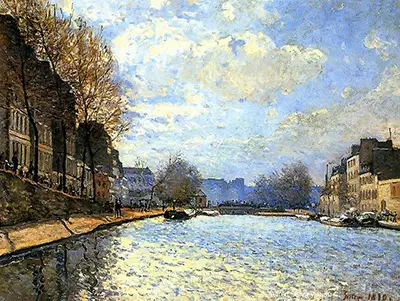 View of the Canal Saint-Martin Alfred Sisley